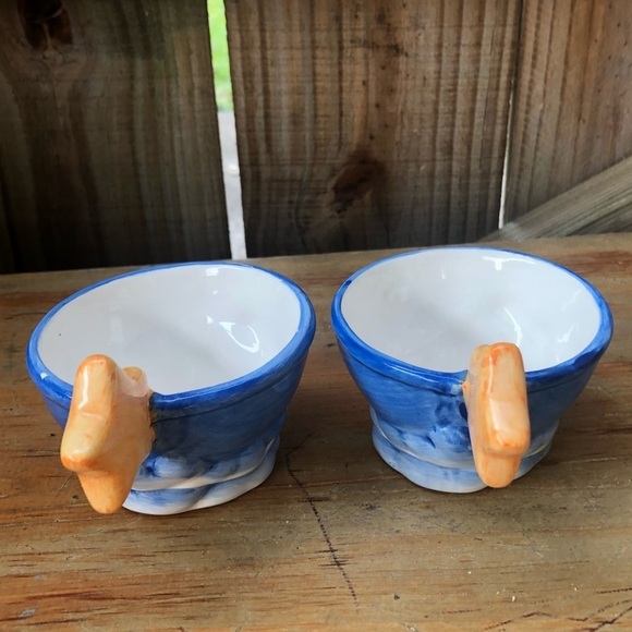 Set of 2 Blue Cups with Clouds at the Bottom & Yellow Stars on the Handles - Picture 4 of 8